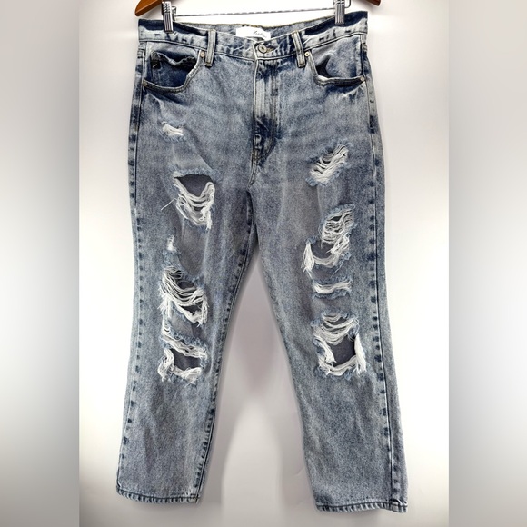 KanCan Karen High Rise Mom Distressed Denim Cropped Jeans 13/30 - Picture 3 of 13